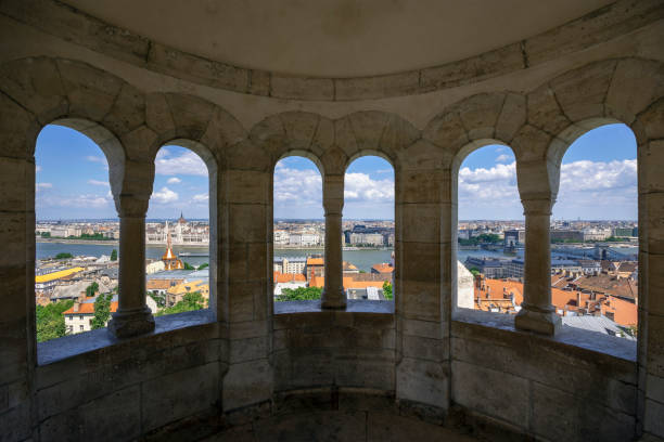 istock Lookout view from Fisherman's Bastion tower 1355146780