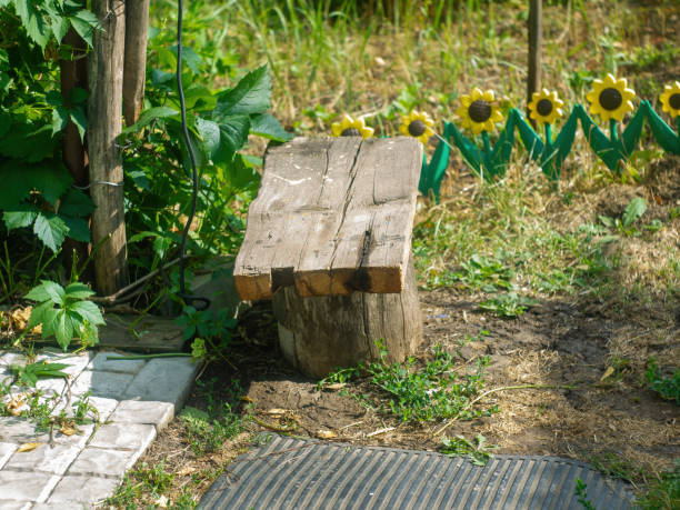 istock small wooden makeshift bench in the village 1355151964