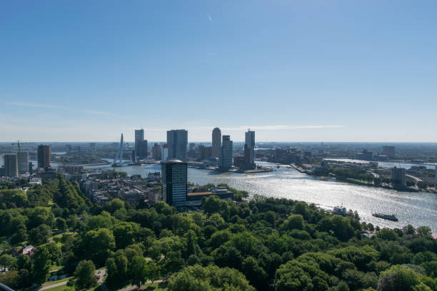istock Beatiful skyline of Rotterdam seen from above 1355154914