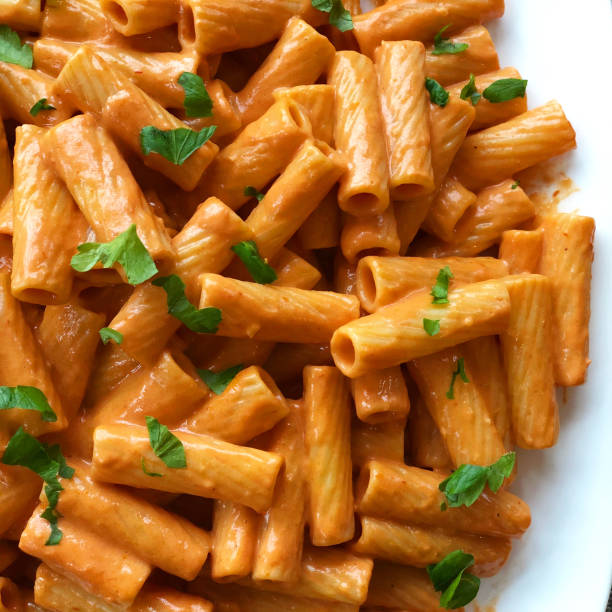 Rigatoni pasta in tomato sauce