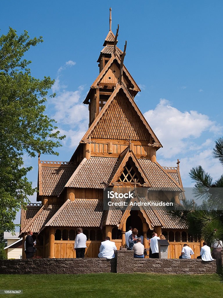 Iglesia de madera - Foto de stock de Dakota del Norte libre de derechos