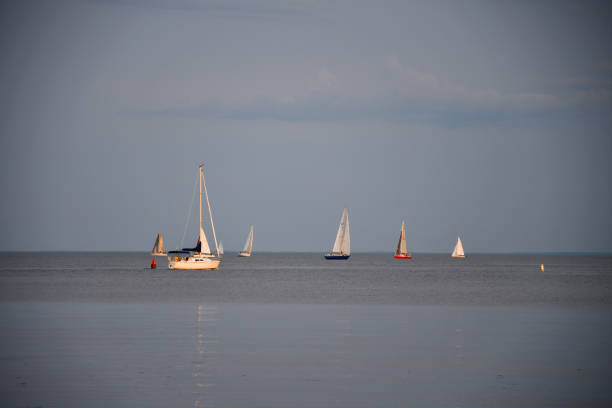 istock Sail Boats Against a Grey Sky 1355170979