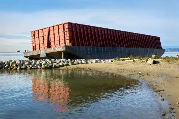 Photo of Beached Barge Vancouver BC