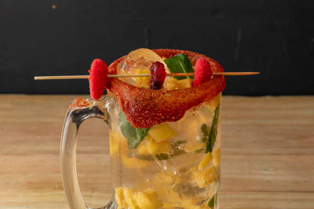 istock Mexican Drink - Chili mango mojito served in a jar 1355176705