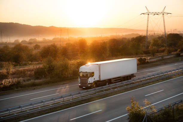 istock Big truck on highway 1355178284