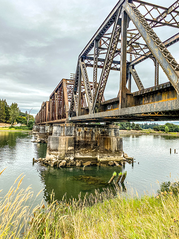 A piece of history stands as a reminder of the past. This old railroad bridge is located near Woodland, Washington