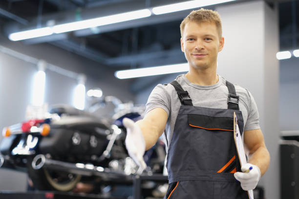 istock Maintenance service worker willing to shake clients hand after good job 1355189201