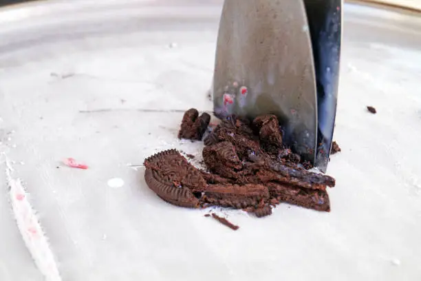 Photo of Crushed cookies for making fried ice cream