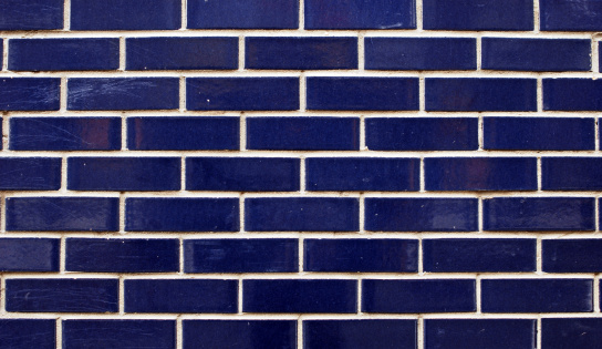 Blue brick wall - texture background