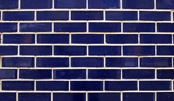 Photo of Blue brick wall
