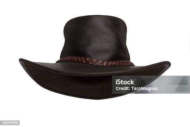 Sombrero De Piel Foto de stock y más banco de imágenes de Sombrero akubra - Sombrero akubra, Sombrero de vaquero, Fondo blanco
