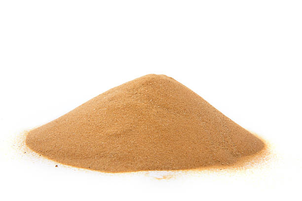 Pile of sand from Sahara Africa. White background