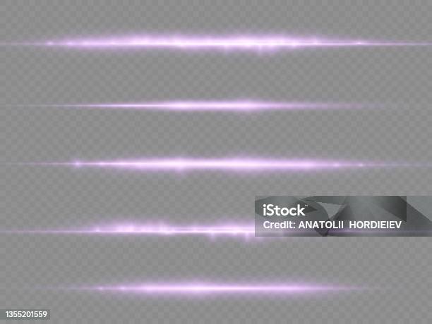 Random Violet Line Horizontal Violet Light Rays Flash Purple Line Stock Illustration ...