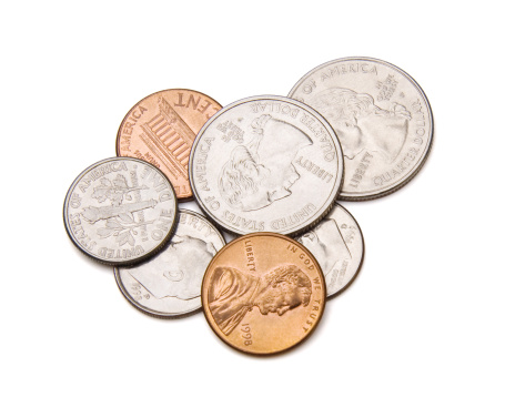 Monedas con trazado de recorte photo