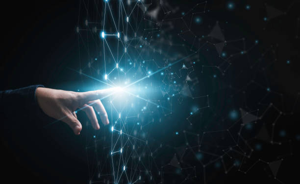 Free Stock Photo of Technology Background - Digital Hand - Light ...