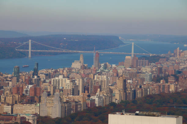 istock Nyc arial view buildings bridge to NJ 1355215513