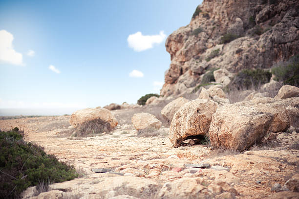 Landscape near Dwejra Tower on Gozo island on Malta.