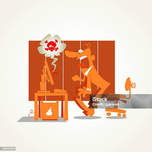 Computer Crash Vector Computer Crashed Stock Illustration - Download Image Now - Adult ...