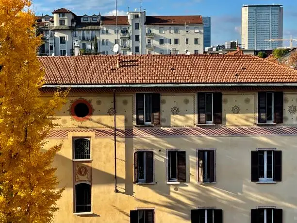 Twentieth century architecture, visible in the central area of ​​Porta Venezia in Milan.Khalil