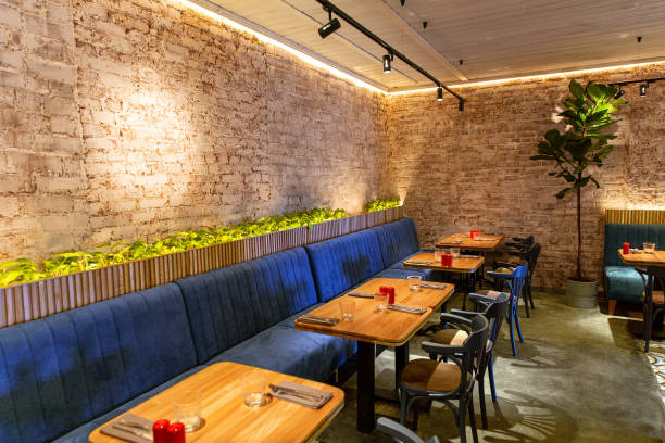 istock Interior of a modern cozy french restaurant 1355230246