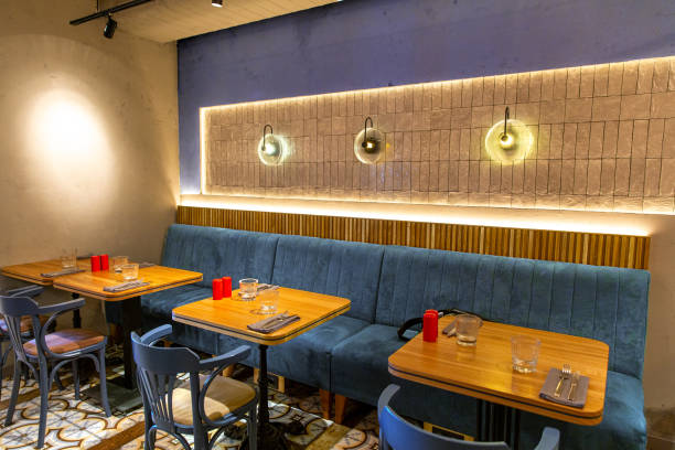 istock Interior of a modern cozy french restaurant 1355231539