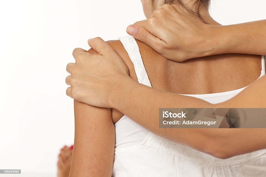 Massagem nos ombros - Royalty-free Adulto Foto de stock