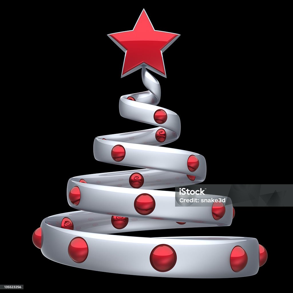 Abstracto árbol de Navidad plata decoración de año nuevo - Foto de stock de Abstracto libre de derechos