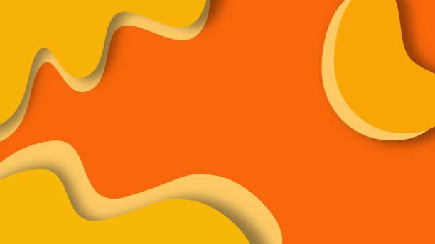 istock minimal abstract shape background with yellow color. Dynamic style banner design 1355232847
