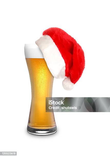 Birra Di Natale - Fotografie stock e altre immagini di Birra - Birra, Natale, Cappello da Babbo Natale