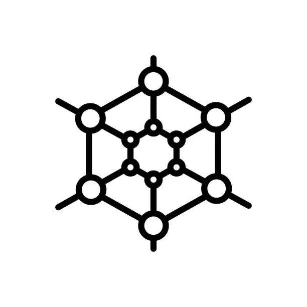 Vector illustration of Polymer molecul