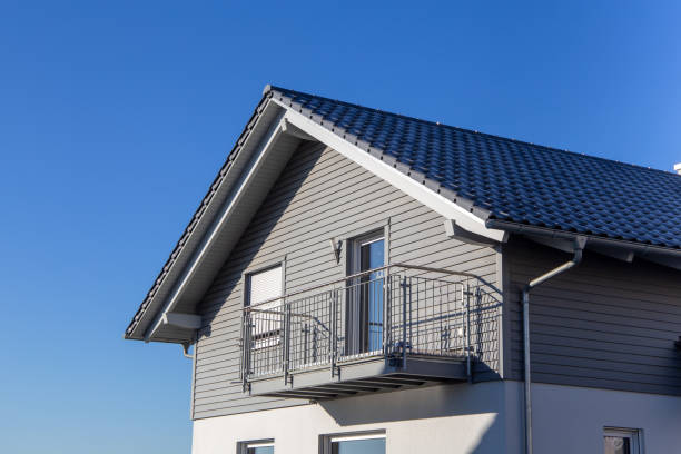istock Modern facade with wooden panels 1355243146