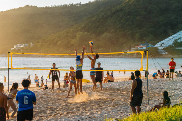 phuket - volleying sport summer men imagens e fotografias de stock