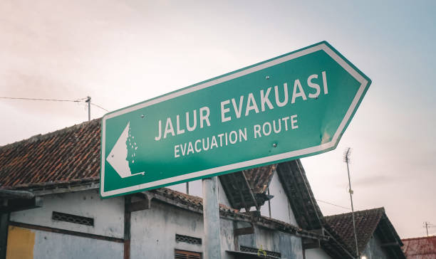 istock Signboards for evacuation routes 1355246342