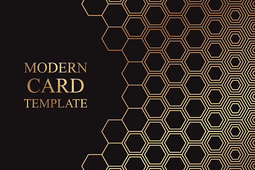 Modern geometric luxury black background for business or presentation or greeting card.