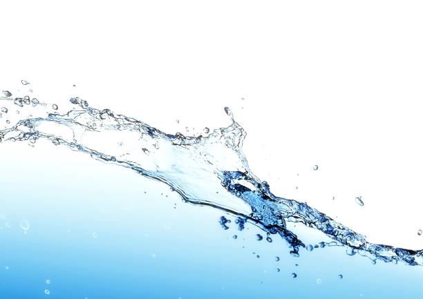istock Illustration of abstract water splash and white background 1355250784