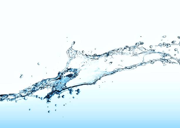 istock Illustration of abstract water splash and white background 1355250785