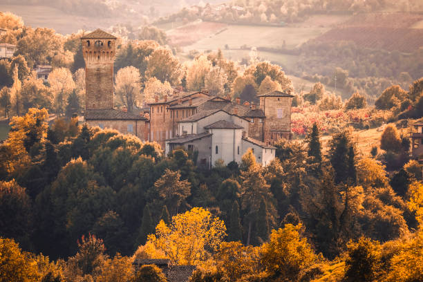 istock Autumn season in Castelvetro di Modena hills. 1355251924