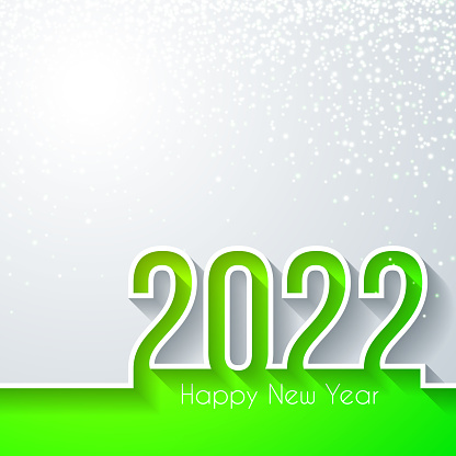 Happy New Year 2022 With Gold Glitter White Background Stock Illustration -  Download Image Now - iStock