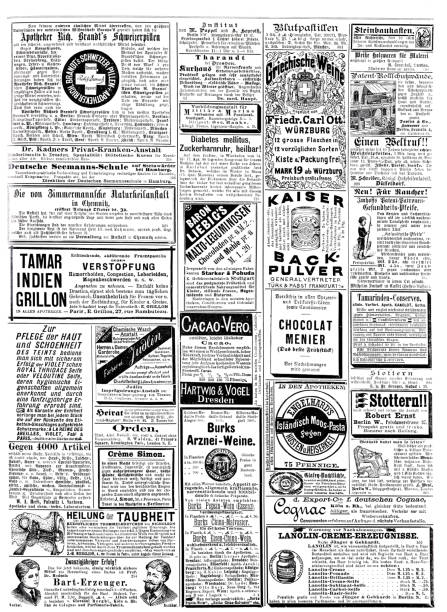 istock Ads in German magazine of 1887 1355253292