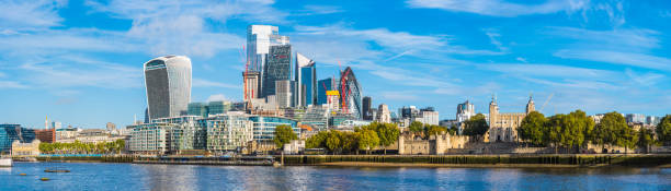 istock London Financial District skyscrapers overlooking River Thames at Tower panorama 1355256315