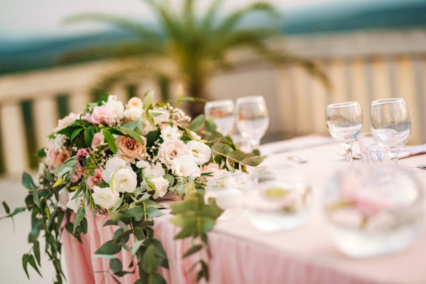 istock Fresh floral wedding decoration. 1355256711