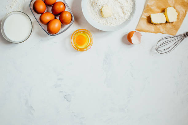 istock top view on light background with ingredients for making dough 1355256958