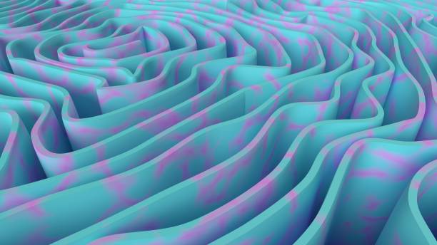 istock Abstract geometric wavy folds background 1355258334