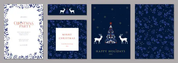 Vector illustration of Universal Christmas Templates_49