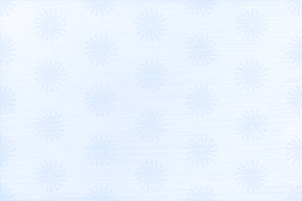 illustrazioni stock, clip art, cartoni animati e icone di tendenza di fiori astratti che rendono l'effetto strutturato semi senza cuciture (solo il design floreale è senza soluzione di continuità mentre il grunge non lo è) su sfondi vettoriali orizzontali vuoti di colore blu pastello molto chiaro - parchment seamless backgrounds tile
