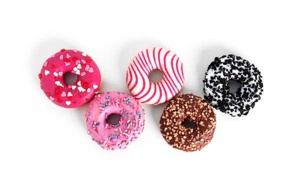 The donut is isolated on a white background. Doughnut isolated