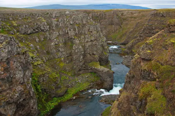 Photo of Canyon Kolugljufur of the river Vididalsa, Iceland, Europe