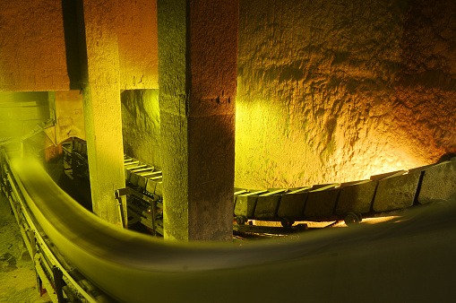 Cargo skip shaft of an underground mine