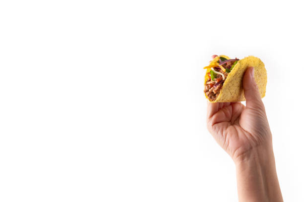 istock Traditional Mexican tacos with meat and vegetables 1355274473