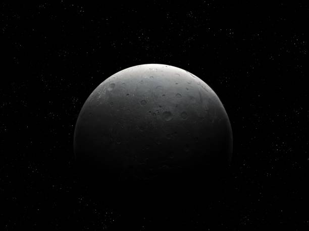 istock satellite of the planet is covered with craters in space 1355279053